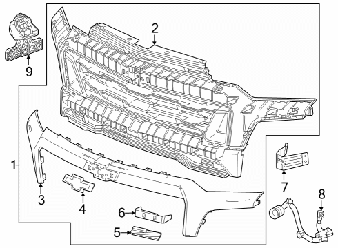 2023 Chevy Colorado Front Camera, Rear Diagram for 85524443