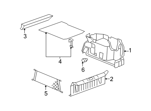2012 Chevy Malibu Interior Trim - Rear Body Diagram