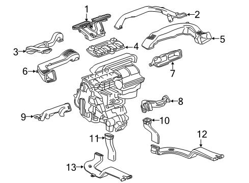 2022 Cadillac XT5 Ducts Diagram