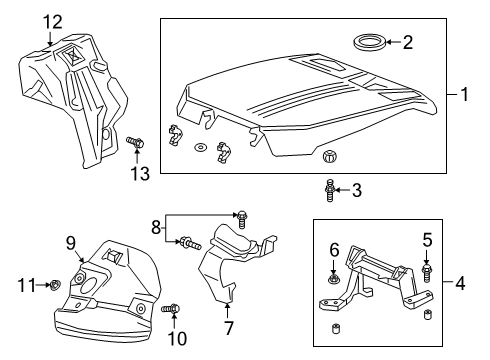 2019 Cadillac CT6 Heat Shield Diagram for 55503843