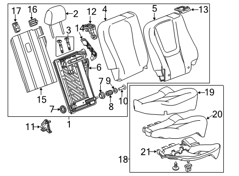 2012 Chevy Volt Rear Seat Components Diagram