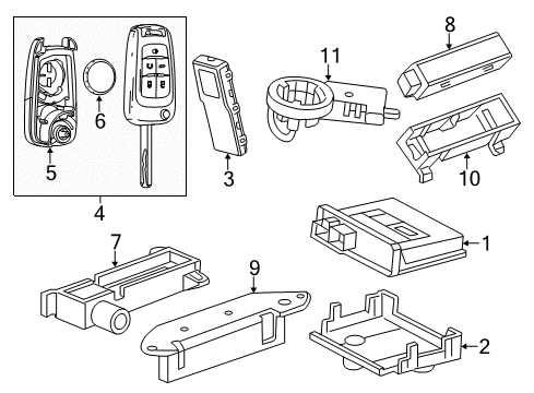 2012 Chevy Volt Anti-Theft Components Diagram