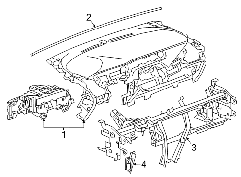 2018 Chevy Bolt EV Cluster & Switches, Instrument Panel Diagram