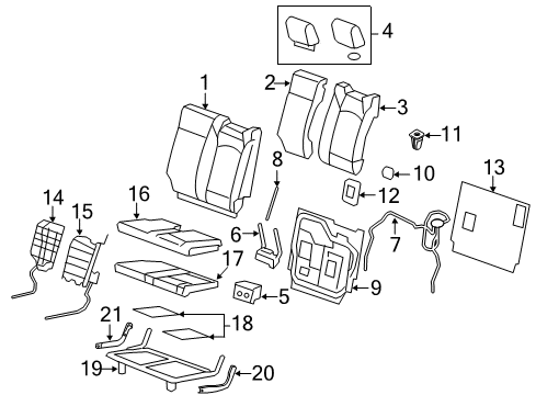 2012 GMC Acadia Third Row Seats Diagram