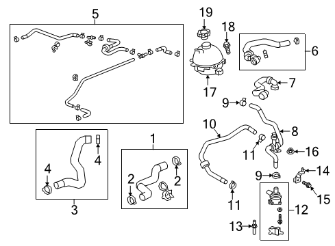 2019 GMC Terrain Radiator & Components Diagram
