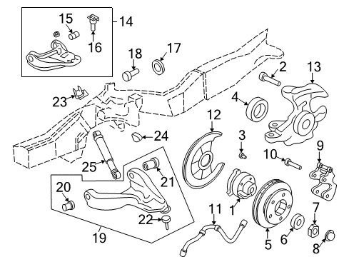 1994 Chevy S10 Control Arm Bushing, Front Lower Diagram for 14041609