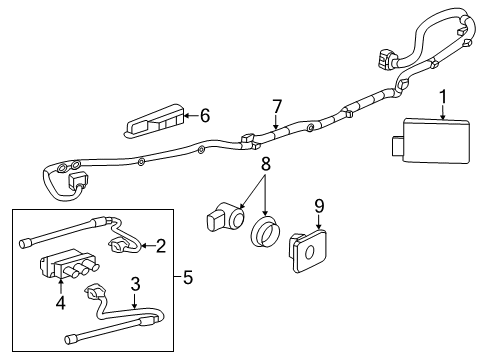 2022 Chevy Equinox Bumper & Components - Rear Diagram