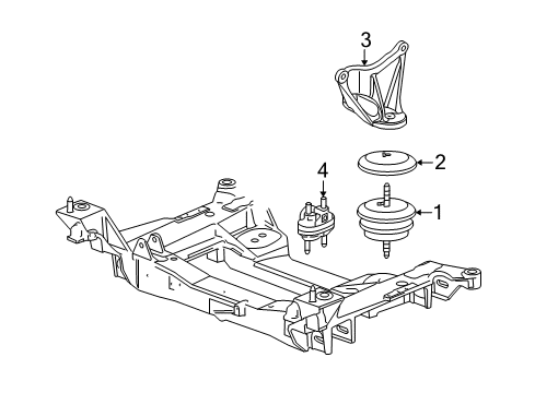 2008 Chevy Corvette Engine & Trans Mounting Diagram