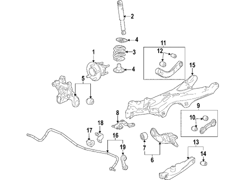 2006 Pontiac G6 Rear Suspension, Lower Control Arm, Upper Control Arm, Stabilizer Bar, Suspension Components Diagram