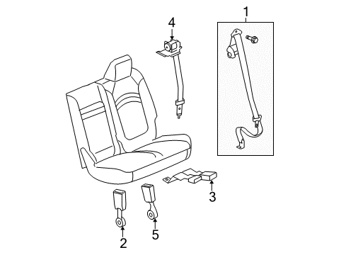 2012 GMC Acadia Seat Belt Diagram