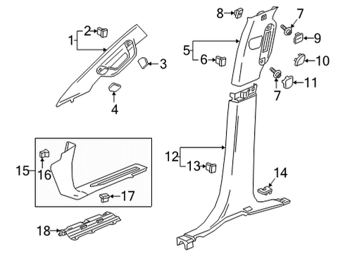 2021 Chevy Silverado 2500 HD Interior Trim - Cab Diagram