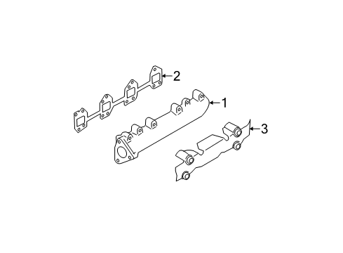 2007 Chevy Silverado 2500 HD Exhaust Components, Exhaust Manifold Diagram