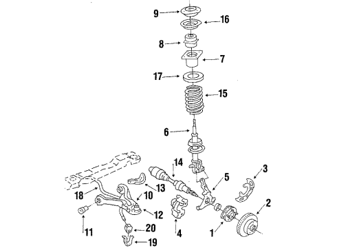 1984 Pontiac Phoenix Drive Axle, Driver Side Diagram for 7844752
