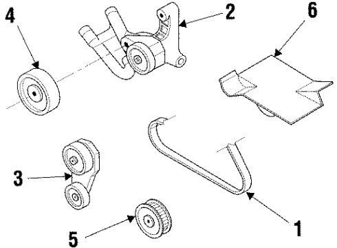 2002 Pontiac Grand Prix Belts & Pulleys Diagram