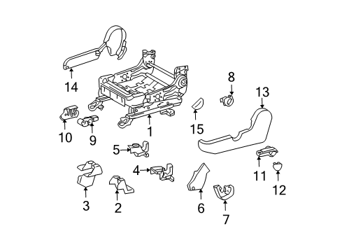 2005 Pontiac Vibe Tracks & Components Diagram