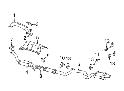 2005 Chevy Impala Exhaust Components Diagram