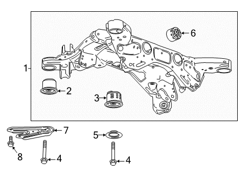 2020 Buick Regal TourX Suspension Mounting - Rear Diagram