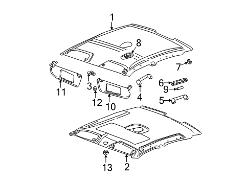 2000 Saturn LS2 Assist Strap, Oak Diagram for 90440501