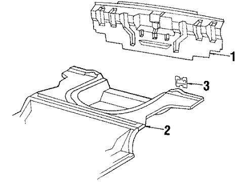 1985 Pontiac J2000 Sunbird Rear Body Diagram