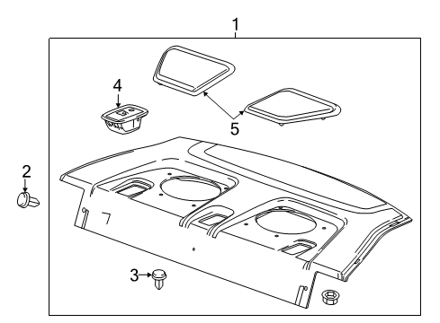 2017 Buick Verano Interior Trim - Rear Body Diagram