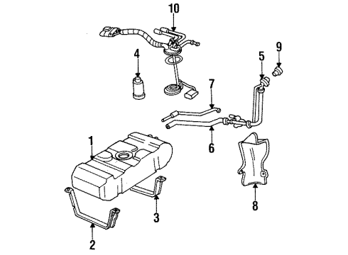 1994 Pontiac Trans Sport Fuel Supply Diagram