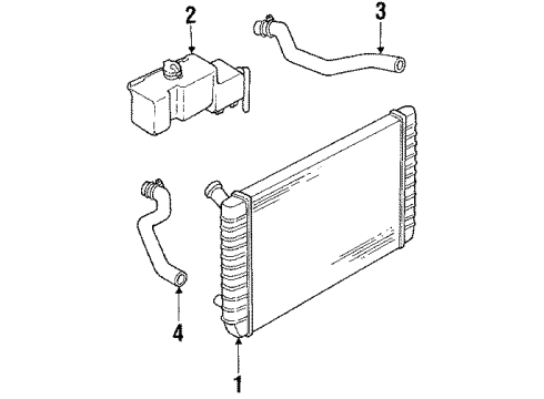 1994 Oldsmobile Cutlass Supreme Radiator & Components Diagram