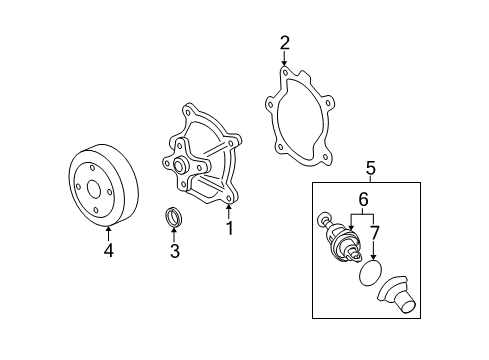 2008 Saturn Vue Cooling System, Radiator, Water Pump, Cooling Fan Diagram 3 - Thumbnail