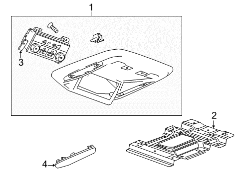 2020 Cadillac Escalade ESV Overhead Console Diagram