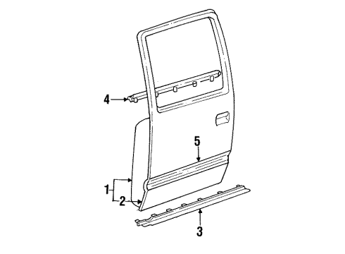 1999 GMC C2500 Suburban Rear Door Diagram