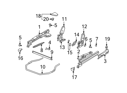 2001 Pontiac Bonneville Tracks & Components Diagram 2 - Thumbnail
