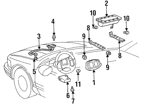 1995 Chevy Impala Air Bag Components Diagram