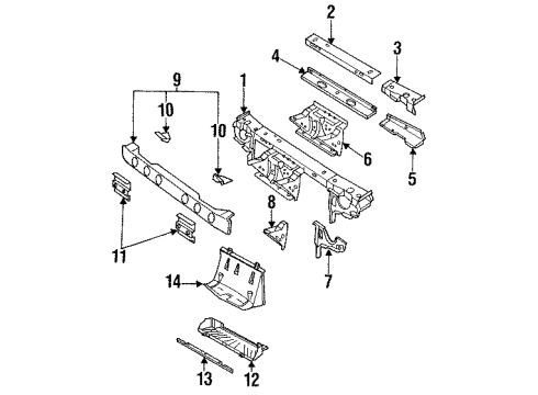 1994 Saturn SL2 Radiator Support Diagram