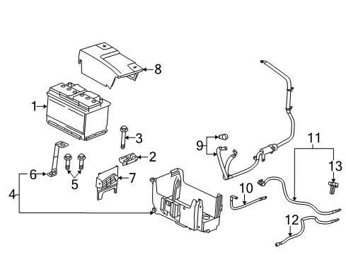 2016 Chevy Impala Sensor Diagram for 13585479