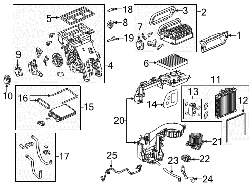 2017 Buick Cascada A/C & Heater Control Units Diagram