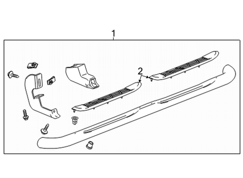2021 Chevy Silverado 2500 HD Running Board Diagram 3 - Thumbnail