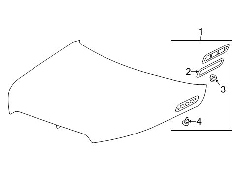 2014 Buick LaCrosse Exterior Trim - Hood Diagram