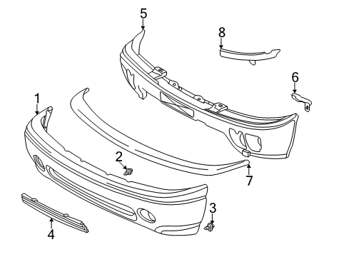 2006 GMC Yukon Front Bumper Diagram