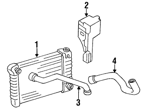 1993 Chevy G20 Cooling System, Radiator, Water Pump, Cooling Fan Diagram