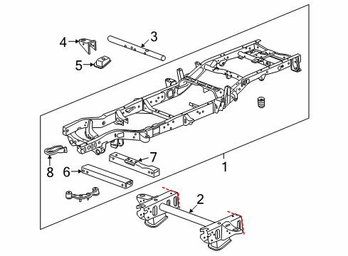 2013 Chevy Silverado 1500 Frame & Components Diagram