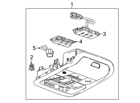 2022 Buick Enclave Overhead Console Diagram