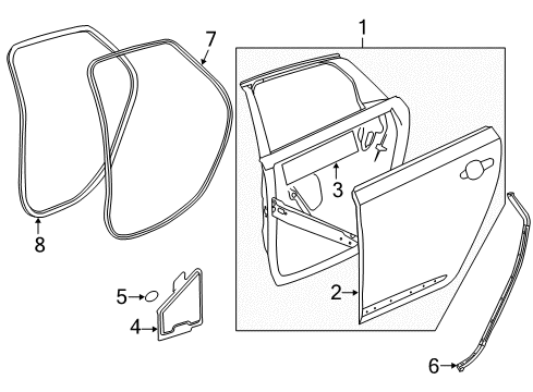 2020 Chevy Impala Rear Door Diagram