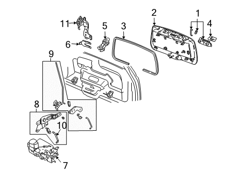 2007 Buick Rainier Lift Gate Diagram