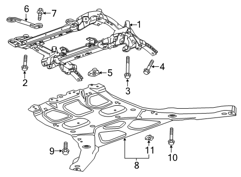 2016 Cadillac ATS Suspension Mounting - Front Diagram