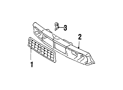 1985 Buick Century Ornament, Front Diagram for 25519478