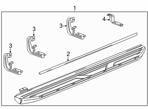 2022 GMC Yukon Running Board Diagram