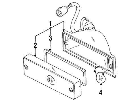 1987 Chevy Spectrum Park & Signal Lamps Diagram