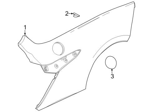 2023 Chevy Corvette Quarter Panel & Components Diagram