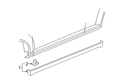 2008 Pontiac G5 Exterior Trim - Pillars, Rocker & Floor Diagram