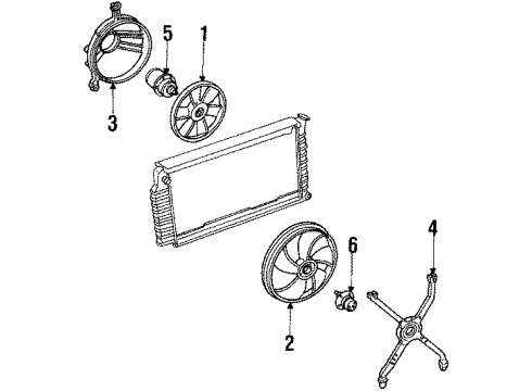 1990 Cadillac Seville Cooling System, Radiator, Water Pump, Cooling Fan Diagram
