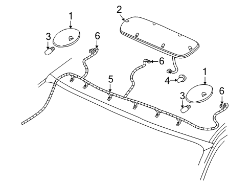 2006 Chevy Silverado 2500 HD Roof Lamps Diagram